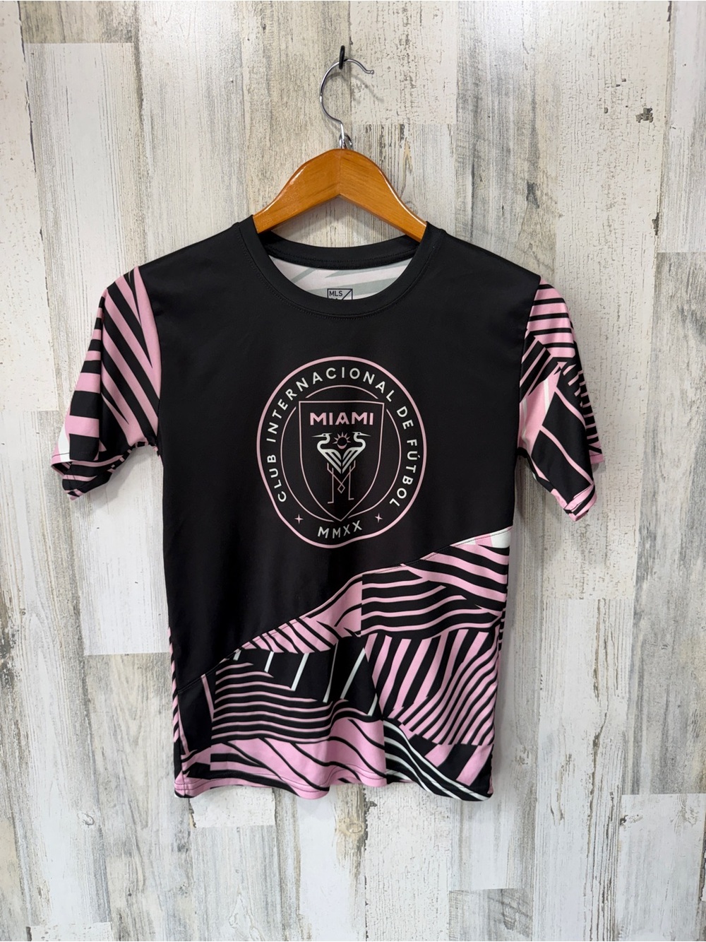 Inter Miami CF Youth Black Pink Soccer Shirt Size M 10/12